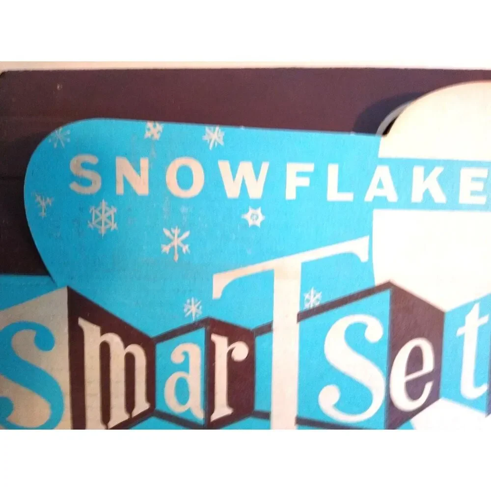 Indiana Glass Snowflake Smartset Snack Set Vintage Atomic Hinde & Daucn 1960s